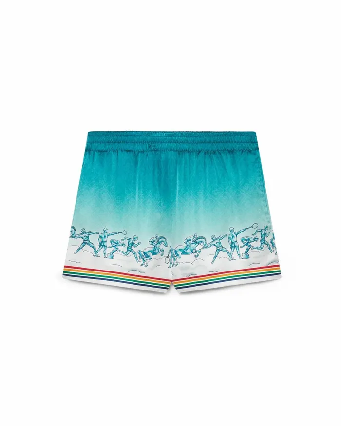 Trousers and Shorts Women Casablanca Paris La Desse Du Stade Silk Shorts