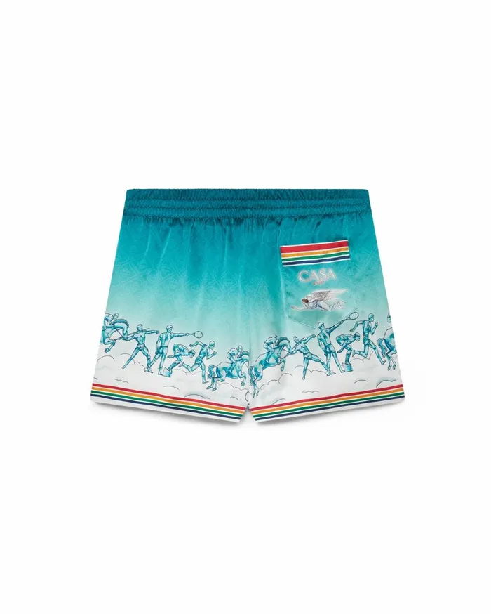 Trousers and Shorts Women Casablanca Paris La Desse Du Stade Silk Shorts