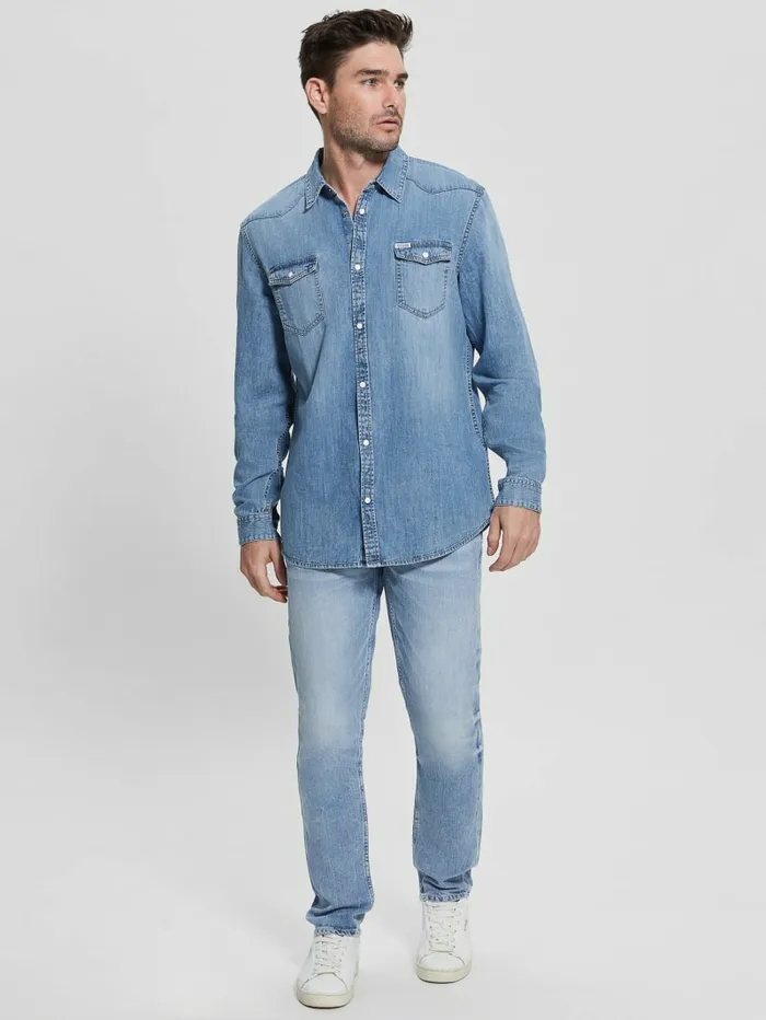 Truckee Denim Western Shirt Palace Shirts GUESS Men Truckee Denim Western Shirt Palace Shirts GUESS Men