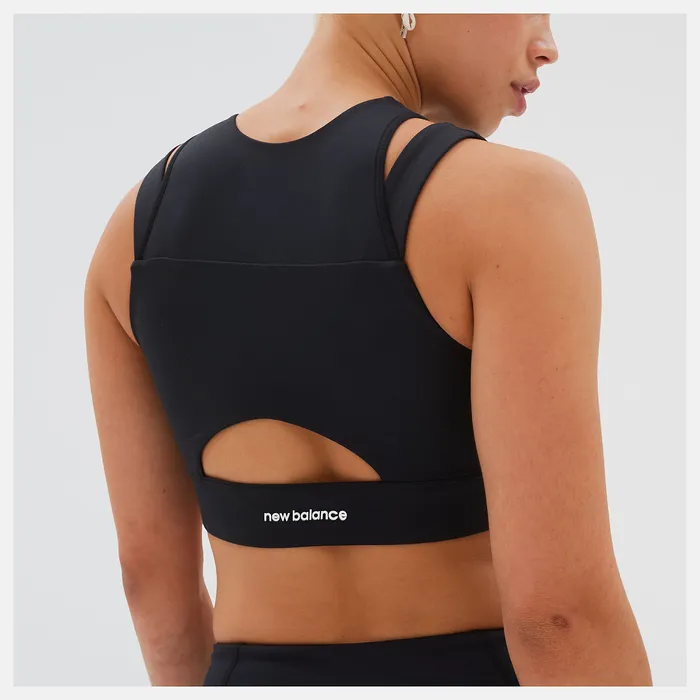 United Airlines NYC Half Shape Shield Crop Bra BLACK Sports Bras New Balance Women United Airlines NYC Half Shape Shield Crop Bra BLACK Sports Bras New Balance Women