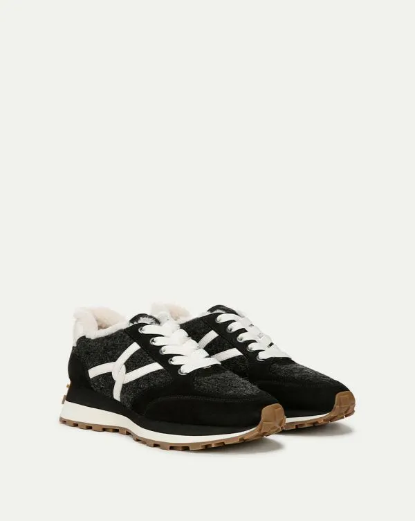 Valentina Shearling Sneaker Black Women Veronica Beard Shoes Valentina Shearling Sneaker Black Women Veronica Beard Shoes