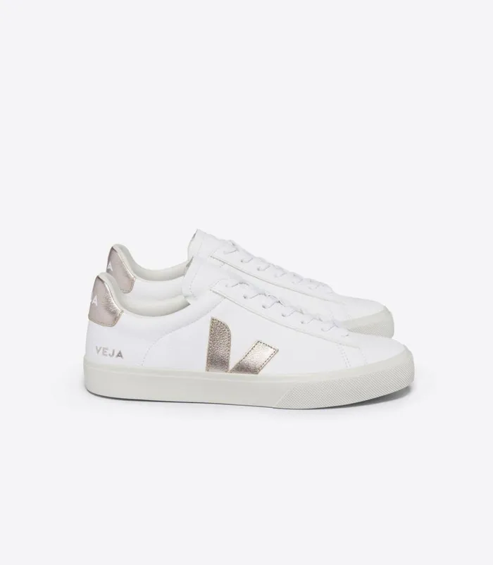 VEJA CAMPO CHROMEFREE LEATHER WHITE PLATINE Women Campo