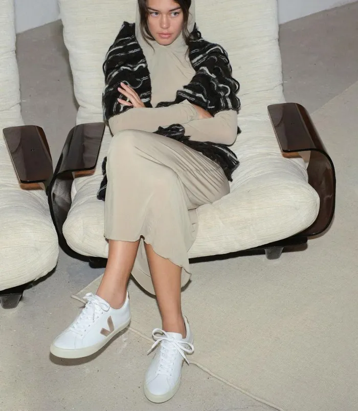 VEJA CAMPO CHROMEFREE LEATHER WHITE PLATINE Women Campo