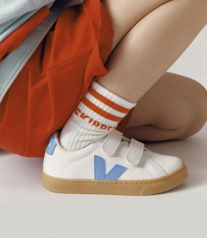 VEJA ESPLAR CHROMEFREE LEATHER WHITE AQUA NATURAL Kids Esplar