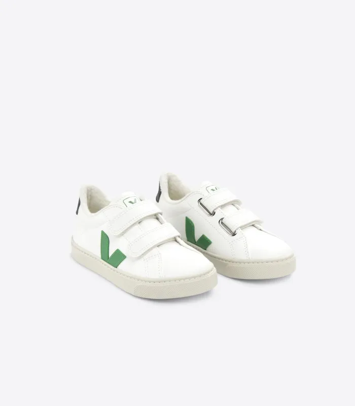 VEJA ESPLAR FURED CHROMEFREE LEATHER WHITE EMERAUDE Kids Esplar