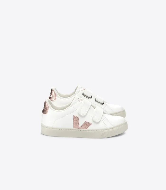 VEJA ESPLAR FURED CHROMEFREE LEATHER WHITE NACRE Kids Esplar