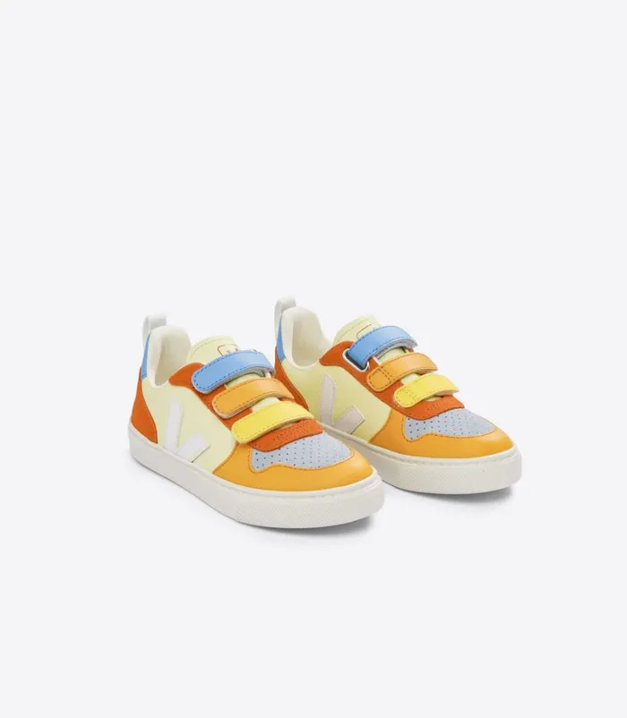 VEJA V10 CHROMEFREE LEATHER MULTICO SUN Kids V10