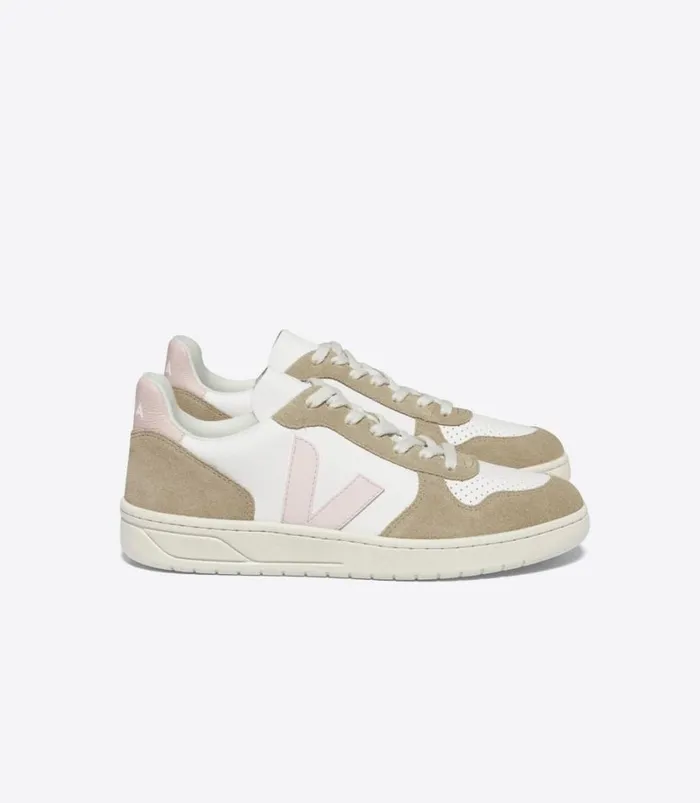 VEJA V10 CHROMEFREE LEATHER WHITE PETALE SAHARA Women V10
