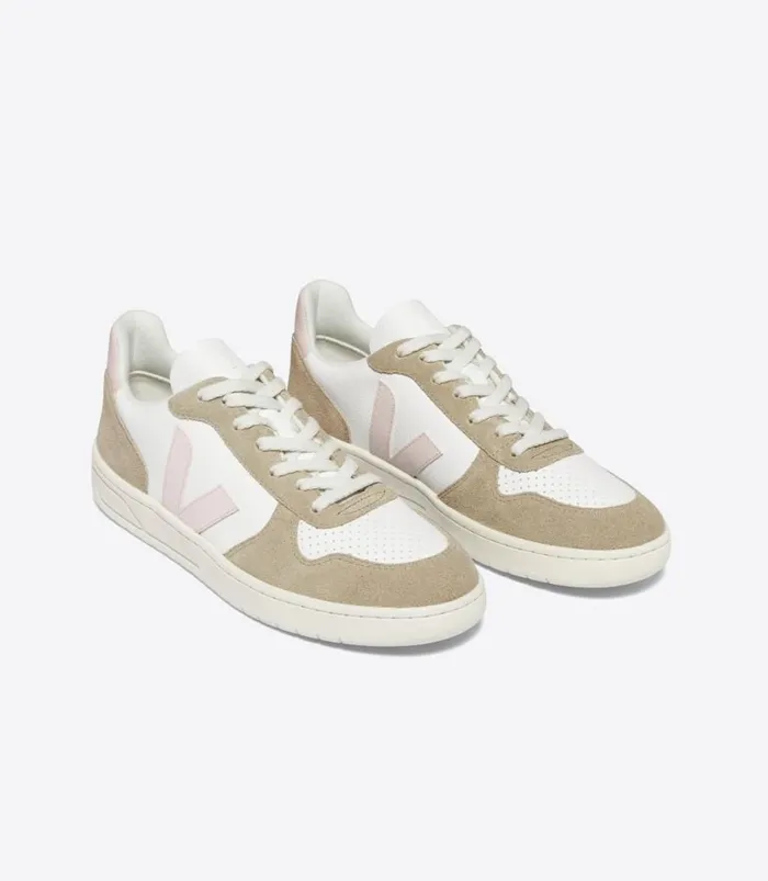 VEJA V10 CHROMEFREE LEATHER WHITE PETALE SAHARA Women V10