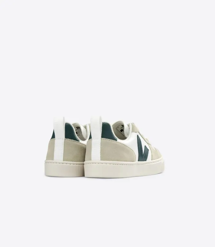 VEJA V10 LACES CHROMEFREE LEATHER WHITE BRITTANY ALMOND Kids V10