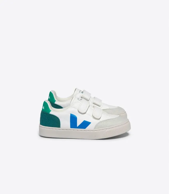 VEJA V12 CHROMEFREE LEATHER WHITE MULTICO BRITTANY Kids V12