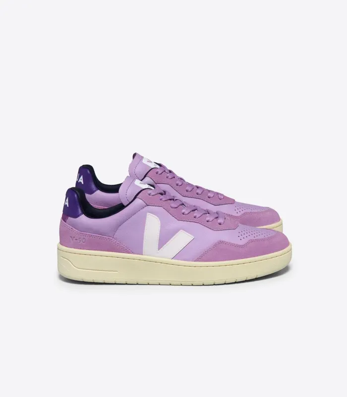 VEJA V90 LEATHER ORCHID WHITE Women V90