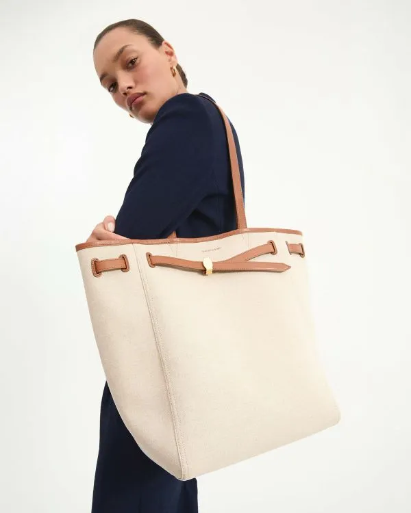 Veronica Beard Canvas Dash Tote Natural Linenandhazel Women Veronica Beard Handbags Veronica Beard Canvas Dash Tote Natural Linenandhazel Women Veronica Beard Handbags