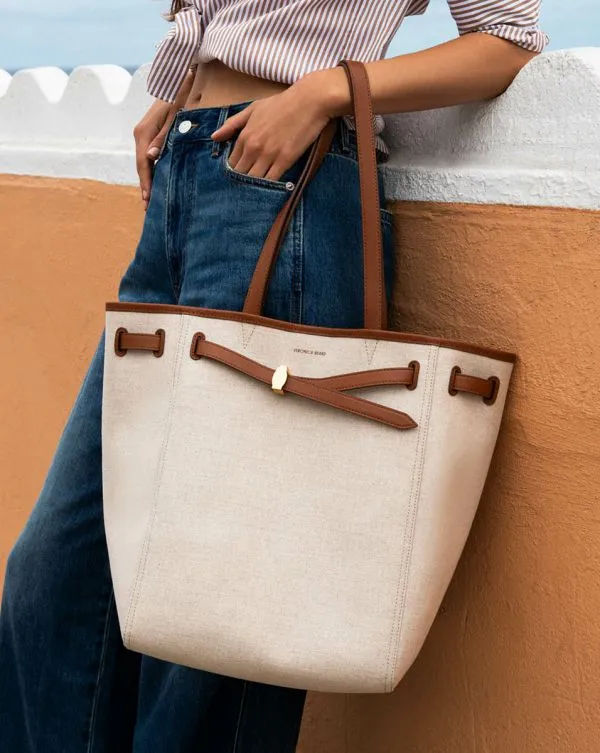 Veronica Beard Canvas Dash Tote Natural Linenandhazel Women Veronica Beard Handbags Veronica Beard Canvas Dash Tote Natural Linenandhazel Women Veronica Beard Handbags