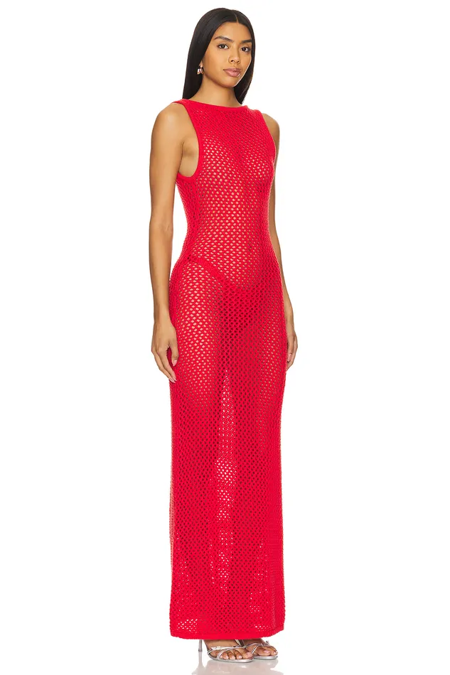 Violeta Maxi Dress Red Women Lovers and Friends Sweaters and Knits