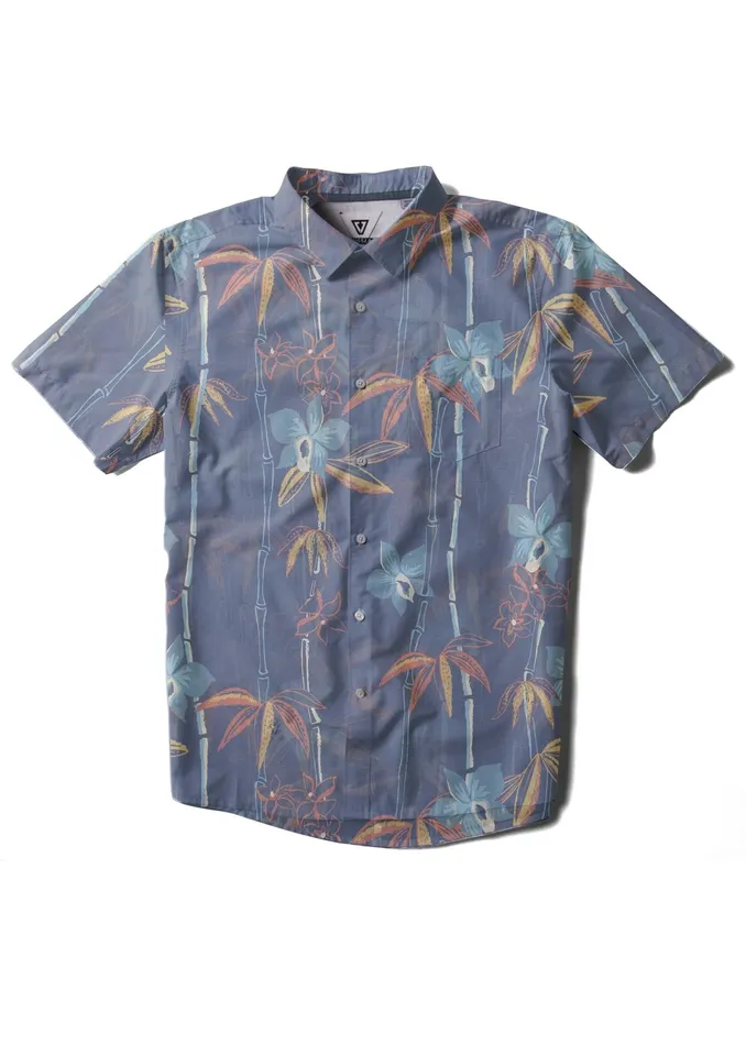 Vissla Canopy Eco Ss Shirt Dark Denim Men Shirts and Flannels
