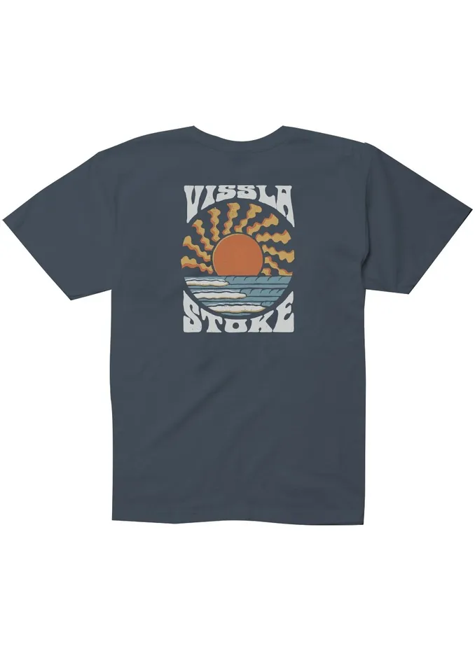 Vissla Clothing Youth Solar Spin Boys Tee Navy