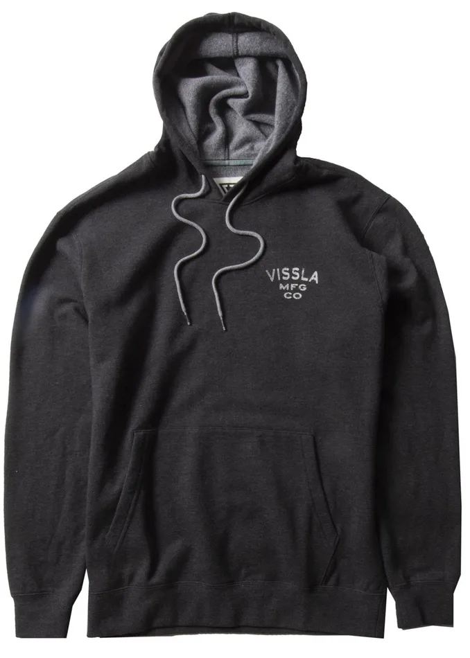 Vissla Coastal Eco Po Hoodie Black Heather 2 Men Fleece and Hoodies Vissla Coastal Eco Po Hoodie Black Heather 2 Men Fleece and Hoodies