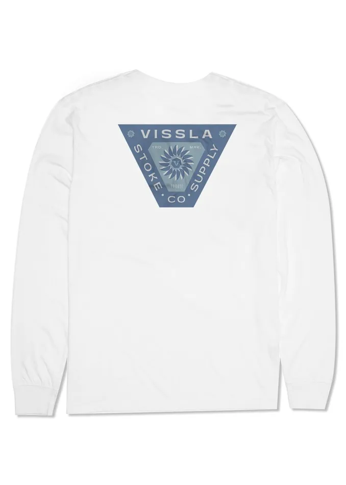 Vissla Insignia Ls Pkt Tee White Men Long Sleeve Tees