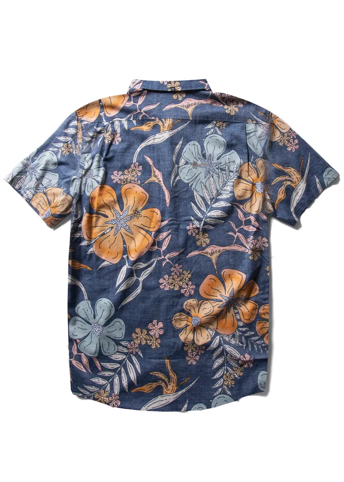 Vissla Shirts and Flannels Men Garden Isle Ss Shirt Dark Denim Vissla Shirts and Flannels Men Garden Isle Ss Shirt Dark Denim