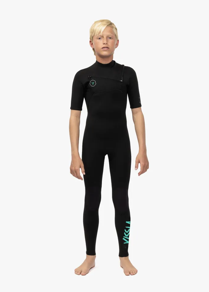 Vissla Wetsuits Youth 7 Seas Boys 22 SS Full Wetsuit Black