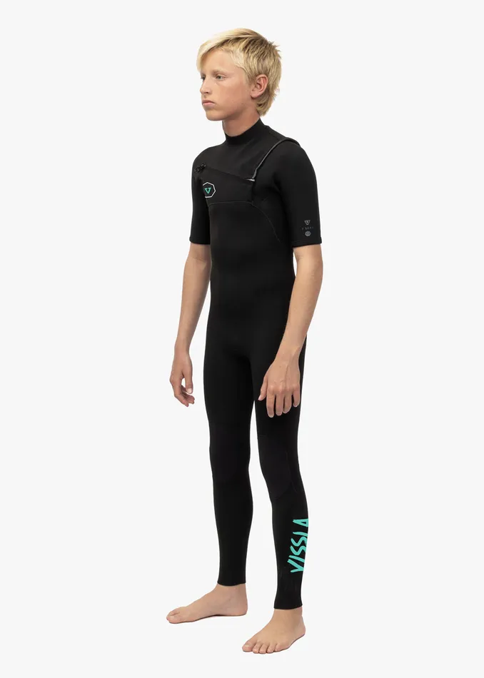 Vissla Wetsuits Youth 7 Seas Boys 22 SS Full Wetsuit Black
