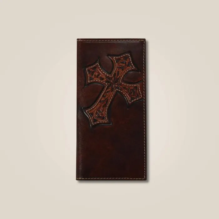 Wallets Kids Ariat Cross Embossed Rodeo Wallet Brown
