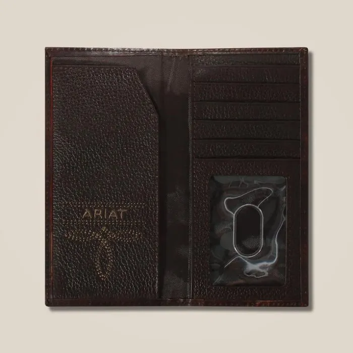 Wallets Kids Ariat Cross Embossed Rodeo Wallet Brown Wallets Kids Ariat Cross Embossed Rodeo Wallet Brown