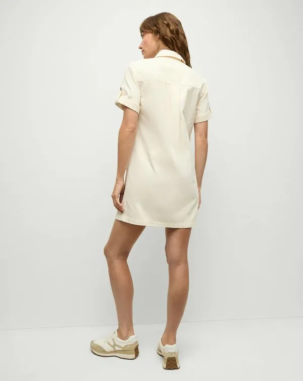 Warren Mini Shirtdress Ecru Women Veronica Beard Dresses Warren Mini Shirtdress Ecru Women Veronica Beard Dresses