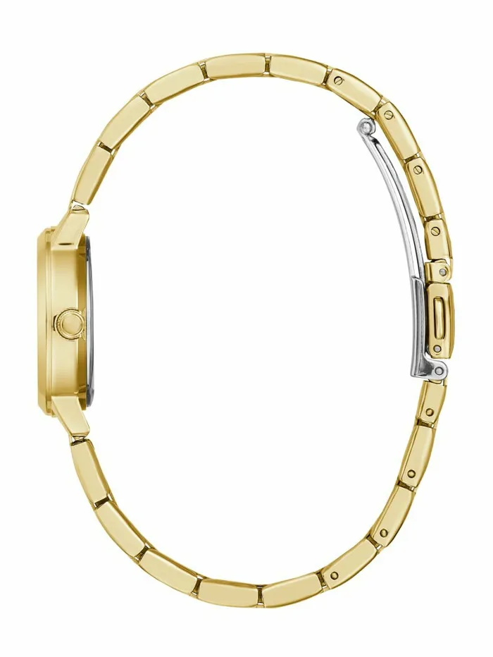 Watches GoldTone Diamond Analog Watch Gold 8211 GUESS Women