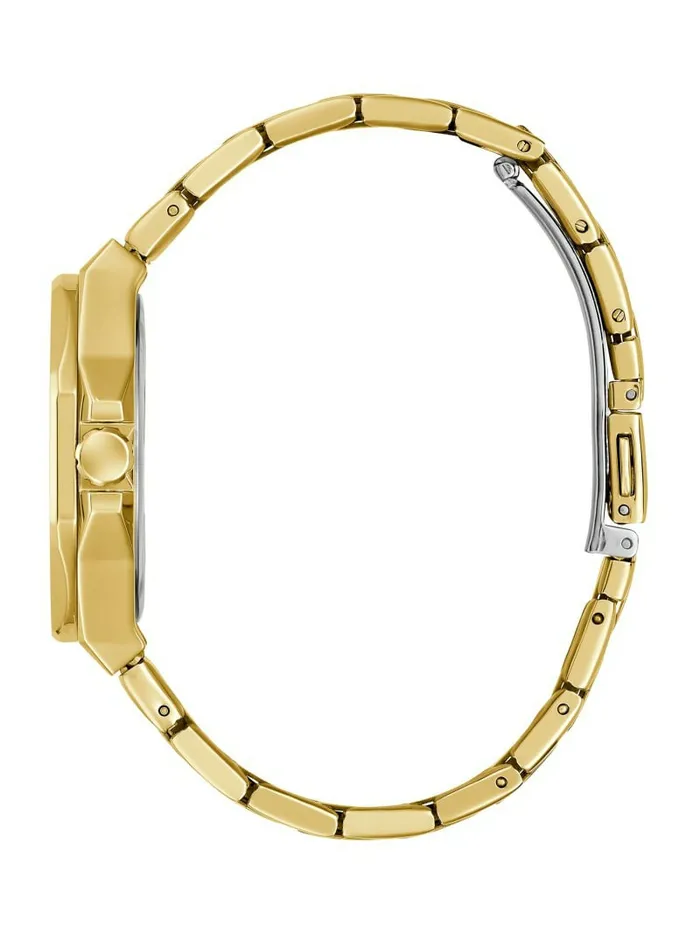 Watches GUESS Women GoldTone Translucent Dial Analog Watch Gold Watches GUESS Women GoldTone Translucent Dial Analog Watch Gold