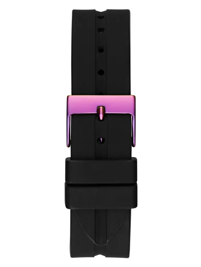 Watches Iridescent and Black Silicone Multifunction Watch Iridescent Multi 8211 GUESS Women Watches Iridescent and Black Silicone Multifunction Watch Iridescent Multi 8211 GUESS Women