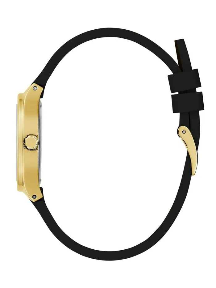 Watches TwoTone Silicon Analog Watch Black 8211 GUESS Women Watches TwoTone Silicon Analog Watch Black 8211 GUESS Women