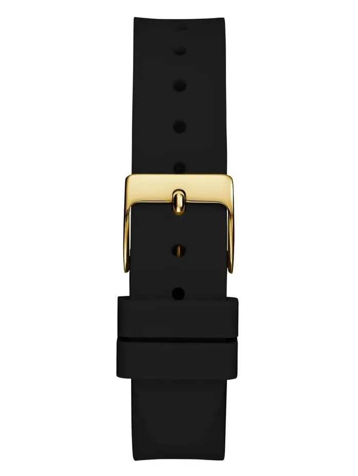 Watches TwoTone Silicon Analog Watch Black 8211 GUESS Women Watches TwoTone Silicon Analog Watch Black 8211 GUESS Women