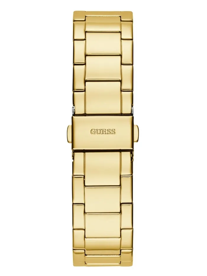 Watches Women GoldTone and Rhinestone Multifunction Watch Gold GUESS Watches Women GoldTone and Rhinestone Multifunction Watch Gold GUESS