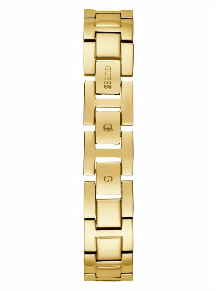 Watches Women GUESS GoldTone Diamond and Pearl Analog Watch Gold