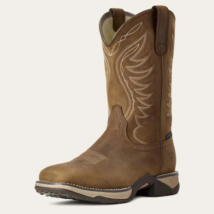 Waterproof Boots Women Ariat Anthem Waterproof Western Boot Distressed Brown
