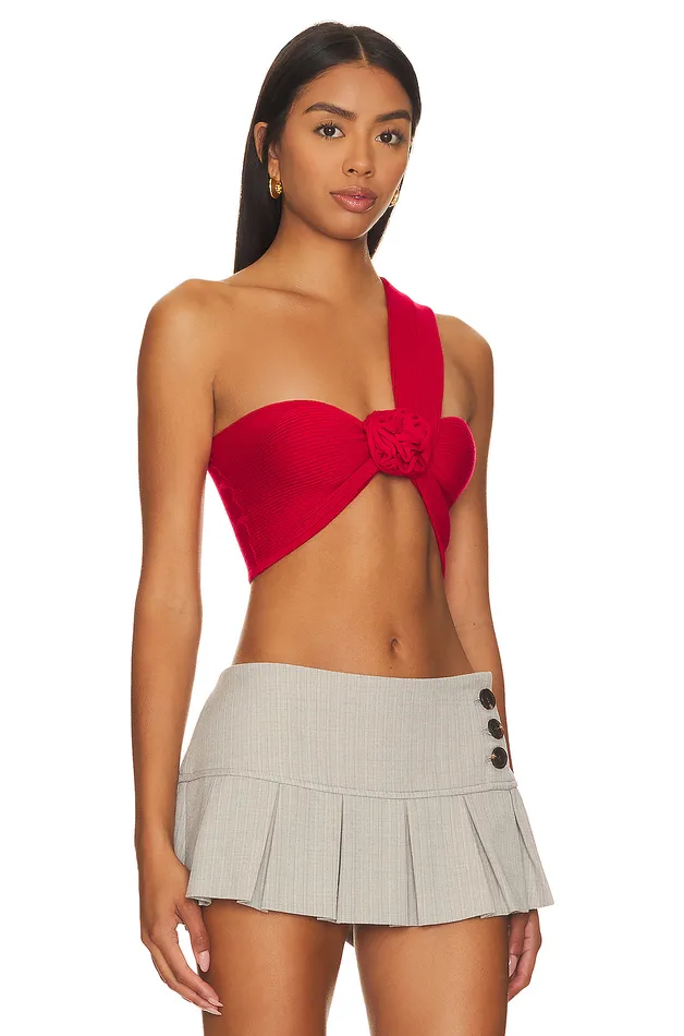 Wenda Rosette Crop Top Summer Red Women Lovers and Friends Tops Wenda Rosette Crop Top Summer Red Women Lovers and Friends Tops