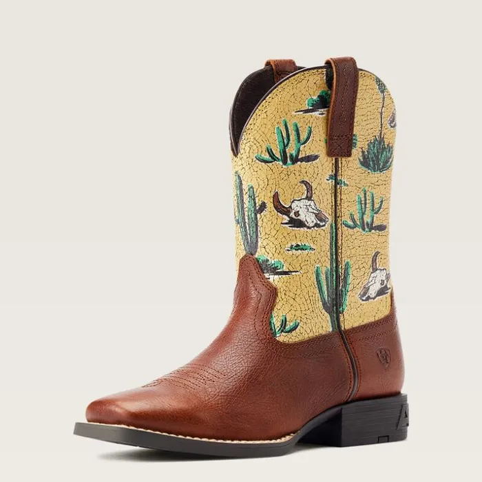 Western Boots and Shoes Kids Ariat Round Up Wide Square Toe Western Boot Spiced Cider Western Boots and Shoes Kids Ariat Round Up Wide Square Toe Western Boot Spiced Cider