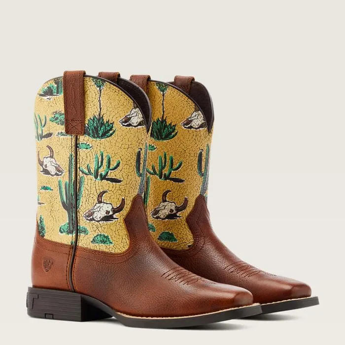 Western Boots and Shoes Kids Ariat Round Up Wide Square Toe Western Boot Spiced Cider Western Boots and Shoes Kids Ariat Round Up Wide Square Toe Western Boot Spiced Cider