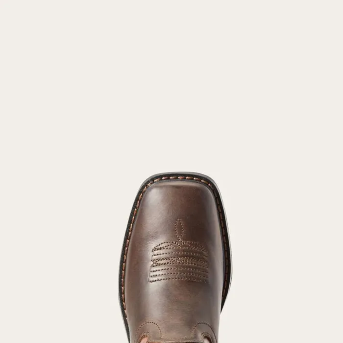 Western Boots and Shoes Kids Ariat WorkHog Wide Square Toe Boot Dark Earth Western Boots and Shoes Kids Ariat WorkHog Wide Square Toe Boot Dark Earth