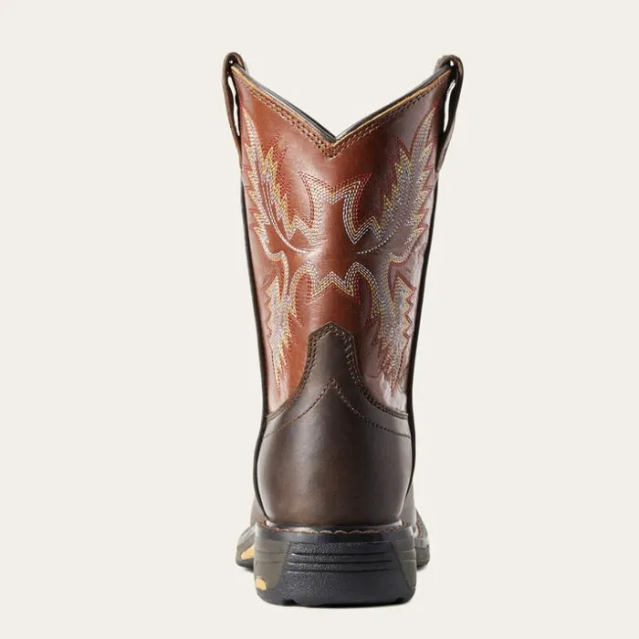 Western Boots and Shoes Kids Ariat WorkHog Wide Square Toe Boot Dark Earth Western Boots and Shoes Kids Ariat WorkHog Wide Square Toe Boot Dark Earth