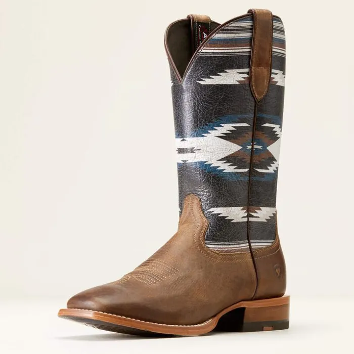 Western Boots Men Ariat Frontier Chimayo Western Boot Natural Crunch