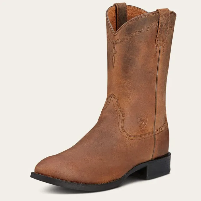 Western Boots Men Ariat Heritage Roper Western Boot Distressed Brown