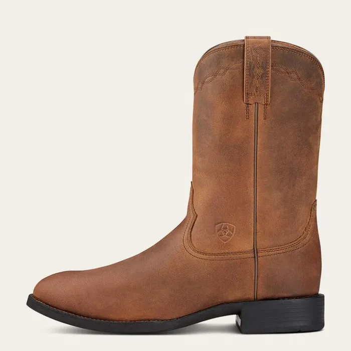 Western Boots Men Ariat Heritage Roper Western Boot Distressed Brown Western Boots Men Ariat Heritage Roper Western Boot Distressed Brown