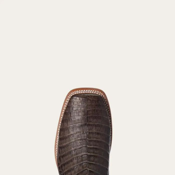 Western Boots Men Ariat Relentless Denton Western Boot Chocolate Caiman Belly Western Boots Men Ariat Relentless Denton Western Boot Chocolate Caiman Belly