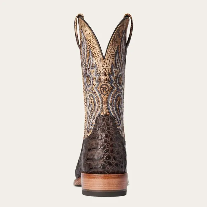 Western Boots Men Ariat Relentless Denton Western Boot Chocolate Caiman Belly Western Boots Men Ariat Relentless Denton Western Boot Chocolate Caiman Belly