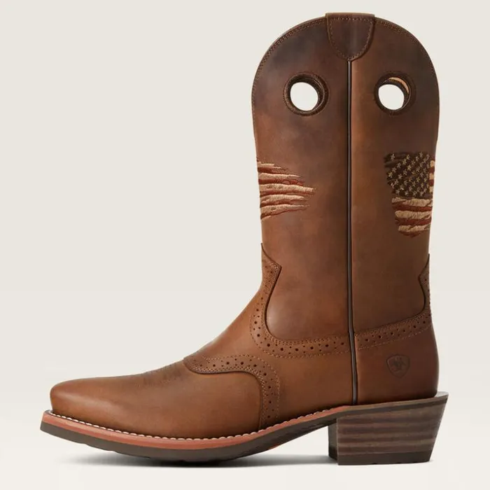 Western Boots Men Ariat Roughstock Patriot Western Boot Distressed Brown Western Boots Men Ariat Roughstock Patriot Western Boot Distressed Brown