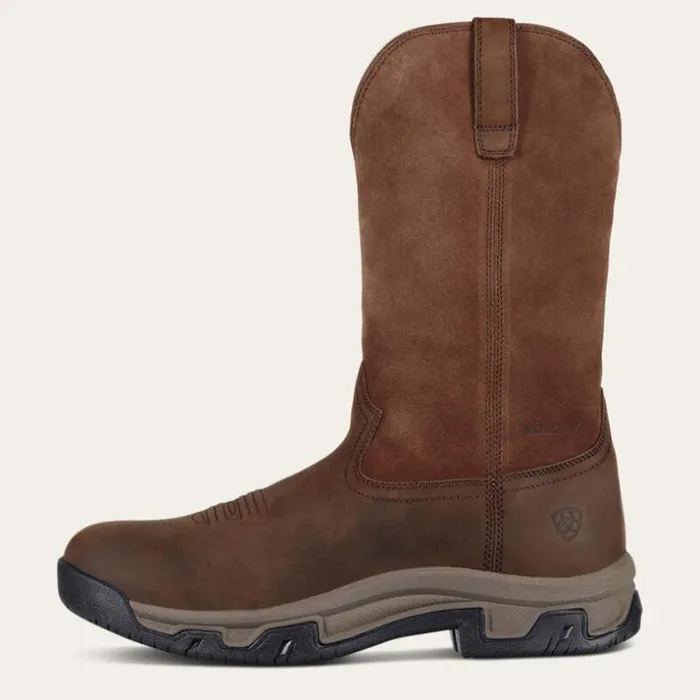 Western Boots Men Ariat Terrain Pull On Waterproof Boot Distressed Brown Western Boots Men Ariat Terrain Pull On Waterproof Boot Distressed Brown