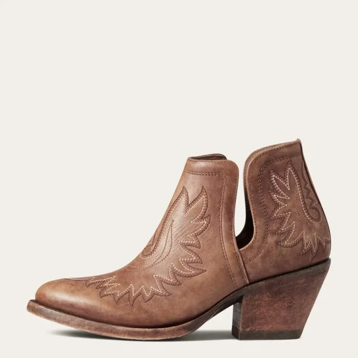 Western Boots Women Ariat Dixon R Toe Western Boot Naturally Distressed Brown